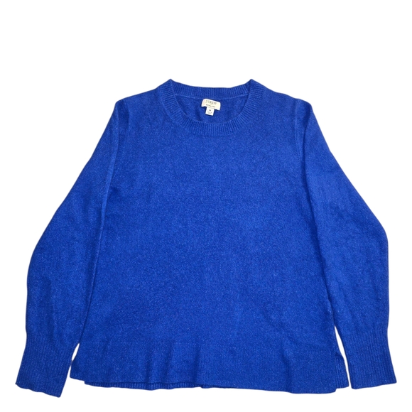 J.Crew Women’s Extra-Soft Blue Knit Sweater Pullover Acrylic Polyamide Size M - Picture 2 of 8